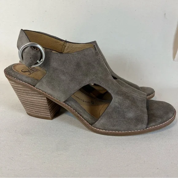 Sofft Women's Taupe‎ Suede Maben Sandals 11 - Picture 8 of 13
